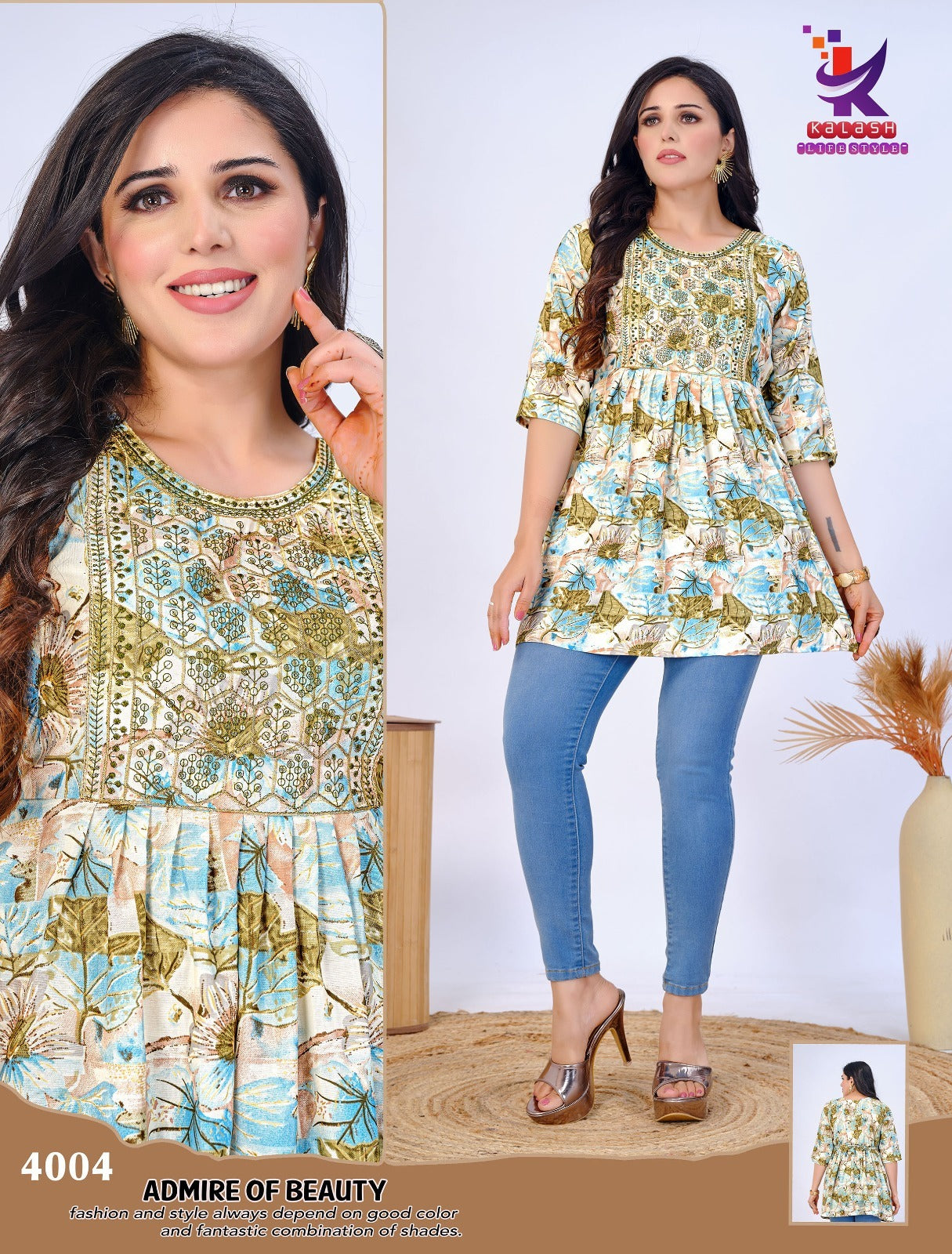 Beauty Is You Mlm Kalash Lifestyle Rayon 14Kg Short Kurtis Supplier India