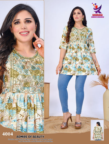 Beauty Is You Mlm Kalash Lifestyle Rayon 14Kg Short Kurtis Supplier India