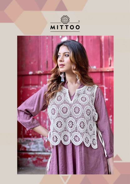 Beauty Line Mittoo Viscose Weaving Co Ord Set Wholesale Price