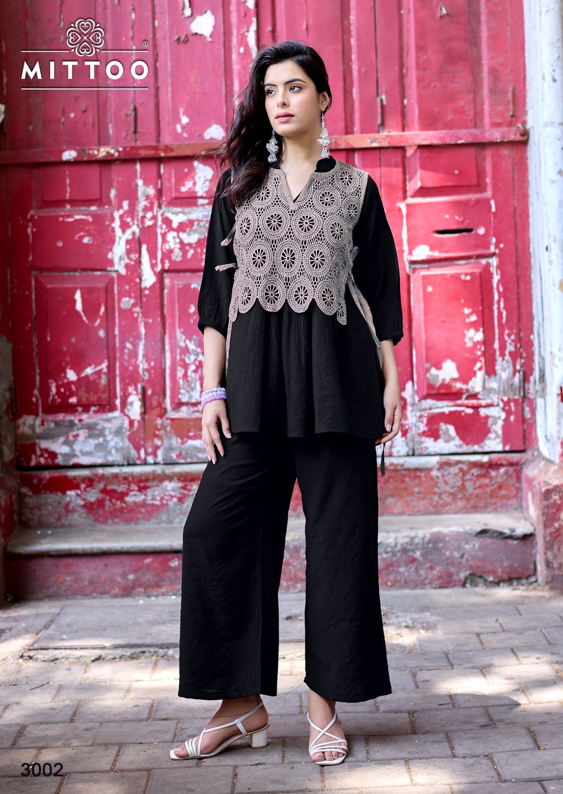 Beauty Line Mittoo Viscose Weaving Co Ord Set Wholesale Price