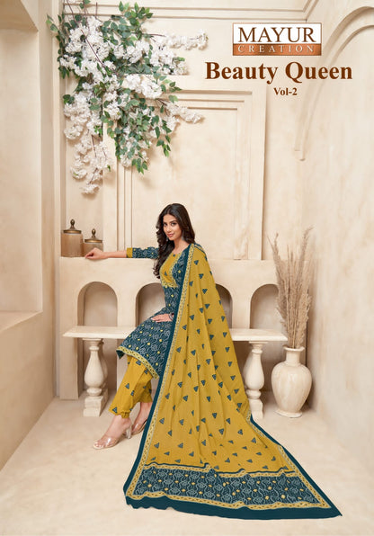 Beauty Queen Vol 2 Mayur Creation Pure Cotton Readymade Cotton Pant Suits Wholesale Price