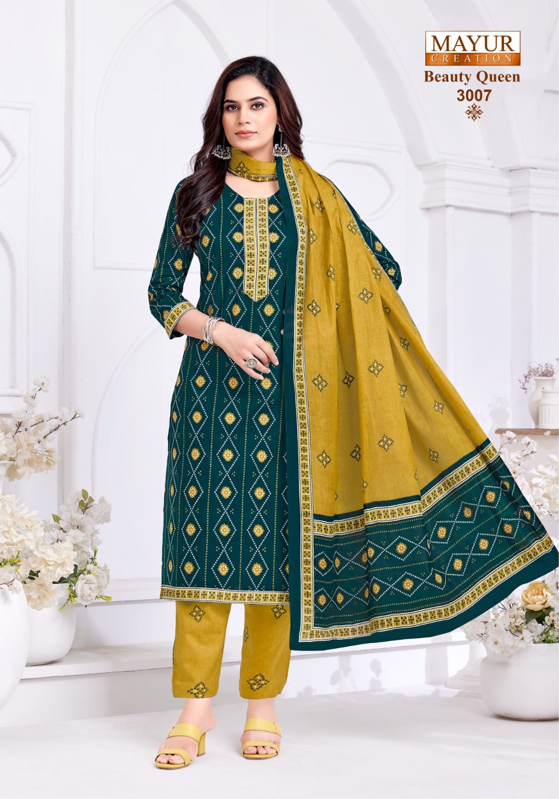 Beauty Queen Vol 3 Mayur Creation Readymade Cotton Pant Suits Exporter India