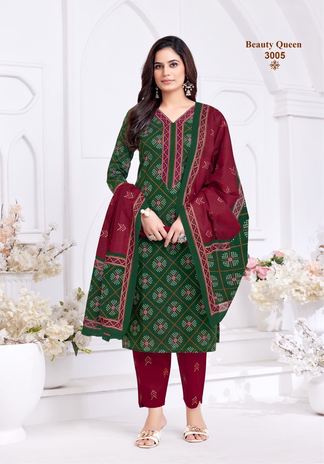 Beauty Queen Vol 3 Mayur Creation Readymade Cotton Pant Suits Exporter India