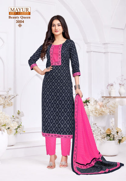 Beauty Queen Vol 3 Mayur Creation Readymade Cotton Pant Suits Exporter India