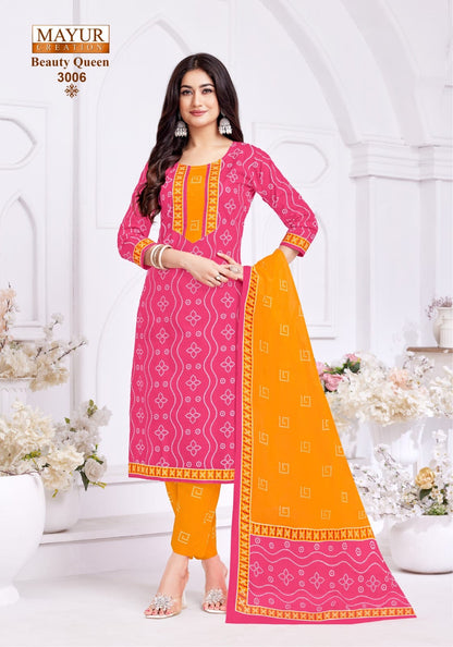 Beauty Queen Vol 3 Mayur Creation Readymade Cotton Pant Suits Exporter India