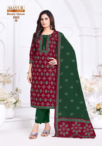 Beauty Queen Vol 3 Mayur Creation Readymade Cotton Pant Suits Exporter India
