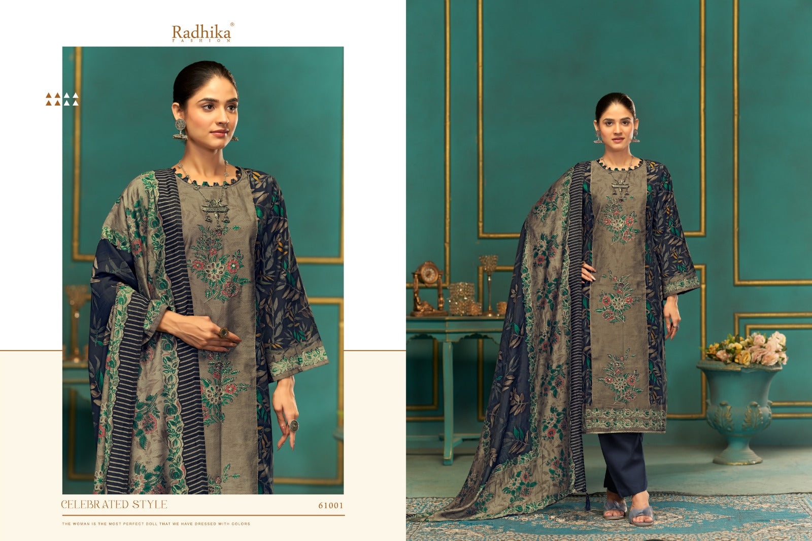 Beauty Silk Vol 2 Radhika Fashion Azara Muslin Karachi Salwar Suits Wholesaler