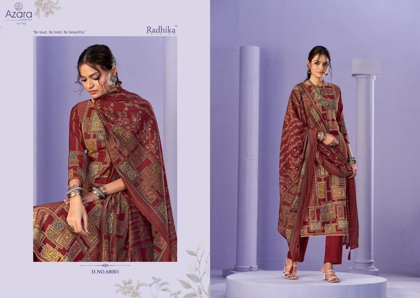 Beauty Silk Vol 3 Radhika Fashion Azara Muslin Karachi Salwar Suits Manufacturer Ahmedabad