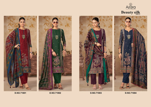 Beauty Silk Vol 5 Radhika Fashion Azara Modal Karachi Salwar Suits Wholesaler India