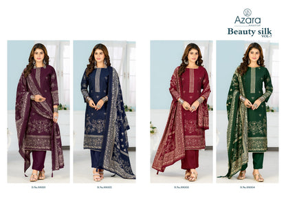 Beauty Silk Vol 7 Radhika Fashion Azara Muslin Karachi Salwar Suits Supplier