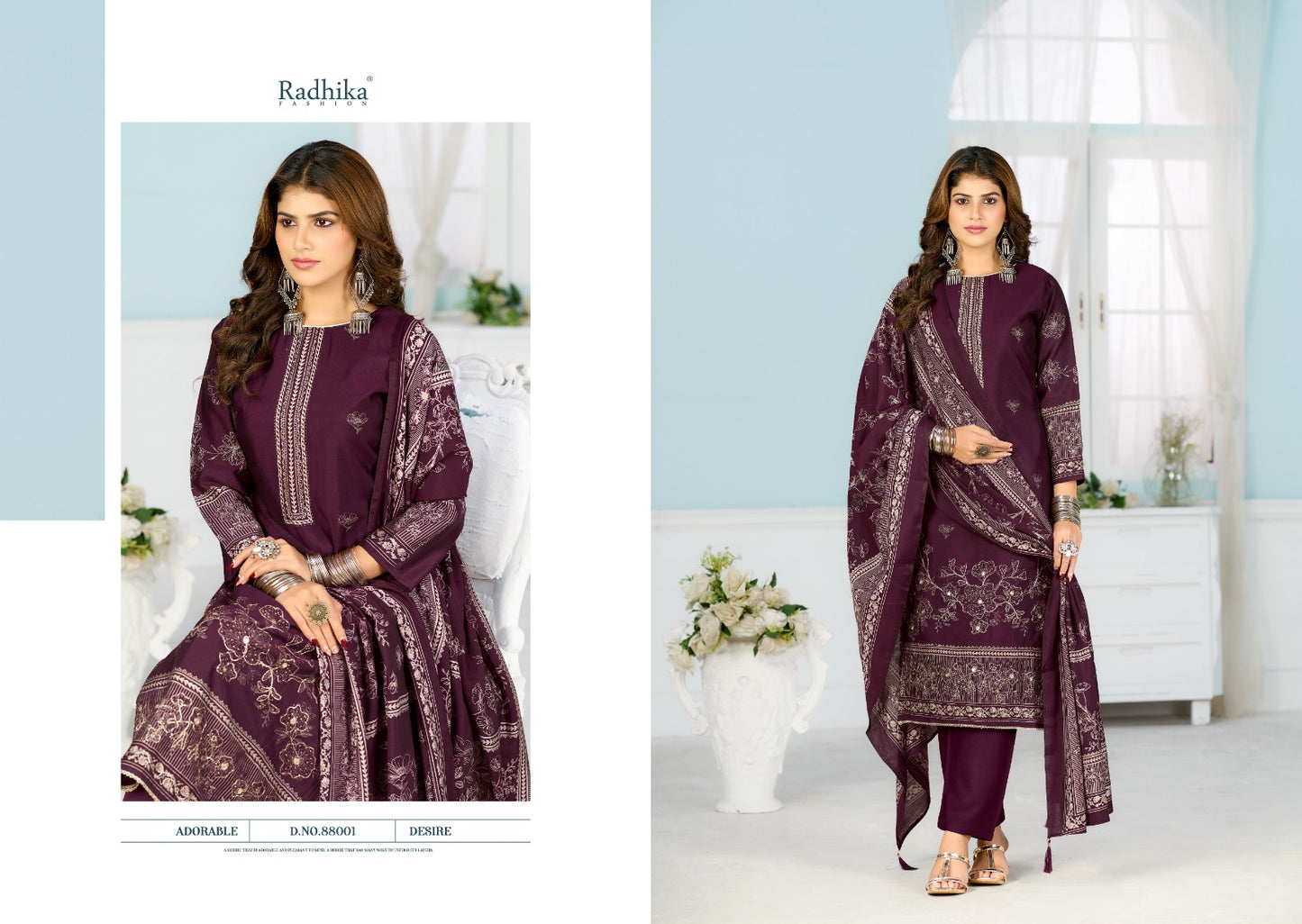 Beauty Silk Vol 7 Radhika Fashion Azara Muslin Karachi Salwar Suits Supplier