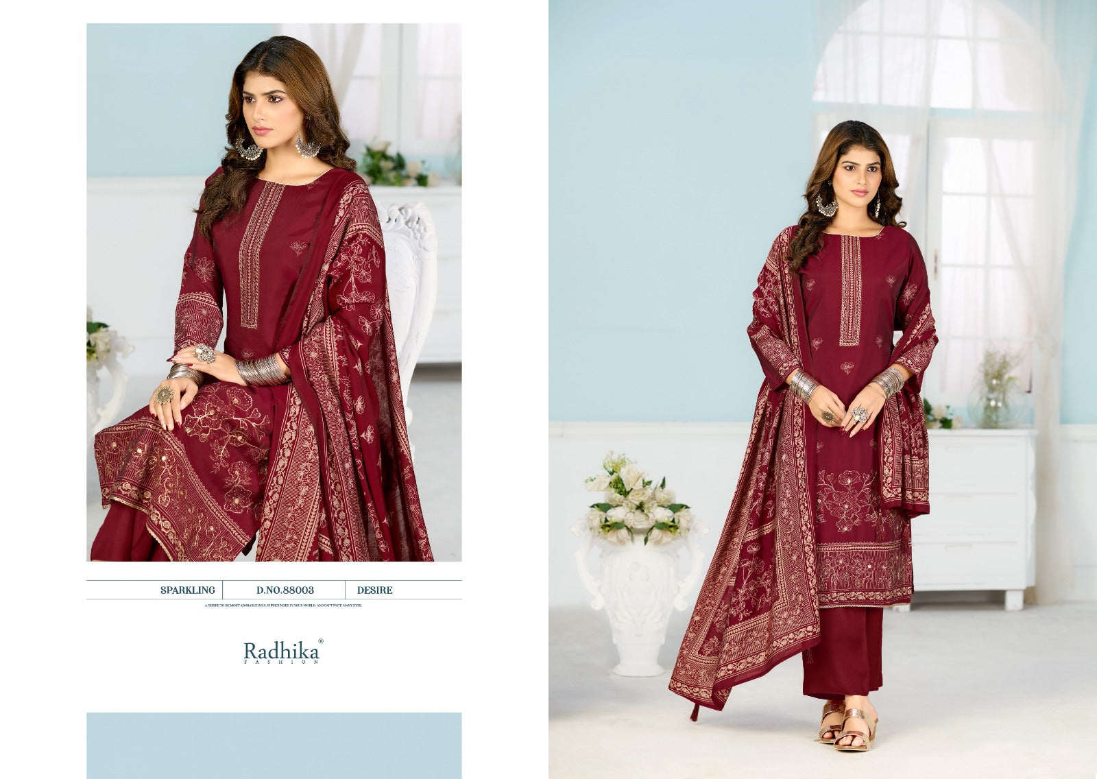 Beauty Silk Vol 7 Radhika Fashion Azara Muslin Karachi Salwar Suits Supplier