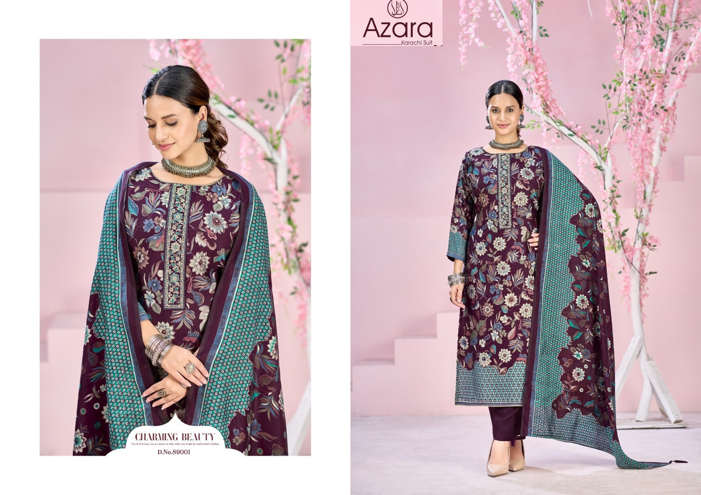 Beauty Silk Vol 8 Radhika Fashion Azara Muslin Karachi Salwar Suits Wholesale Price