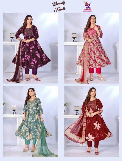 Beauty Trends Mlm Kalash Lifestyle Vertican Readymade Anarkali Suits Exporter India