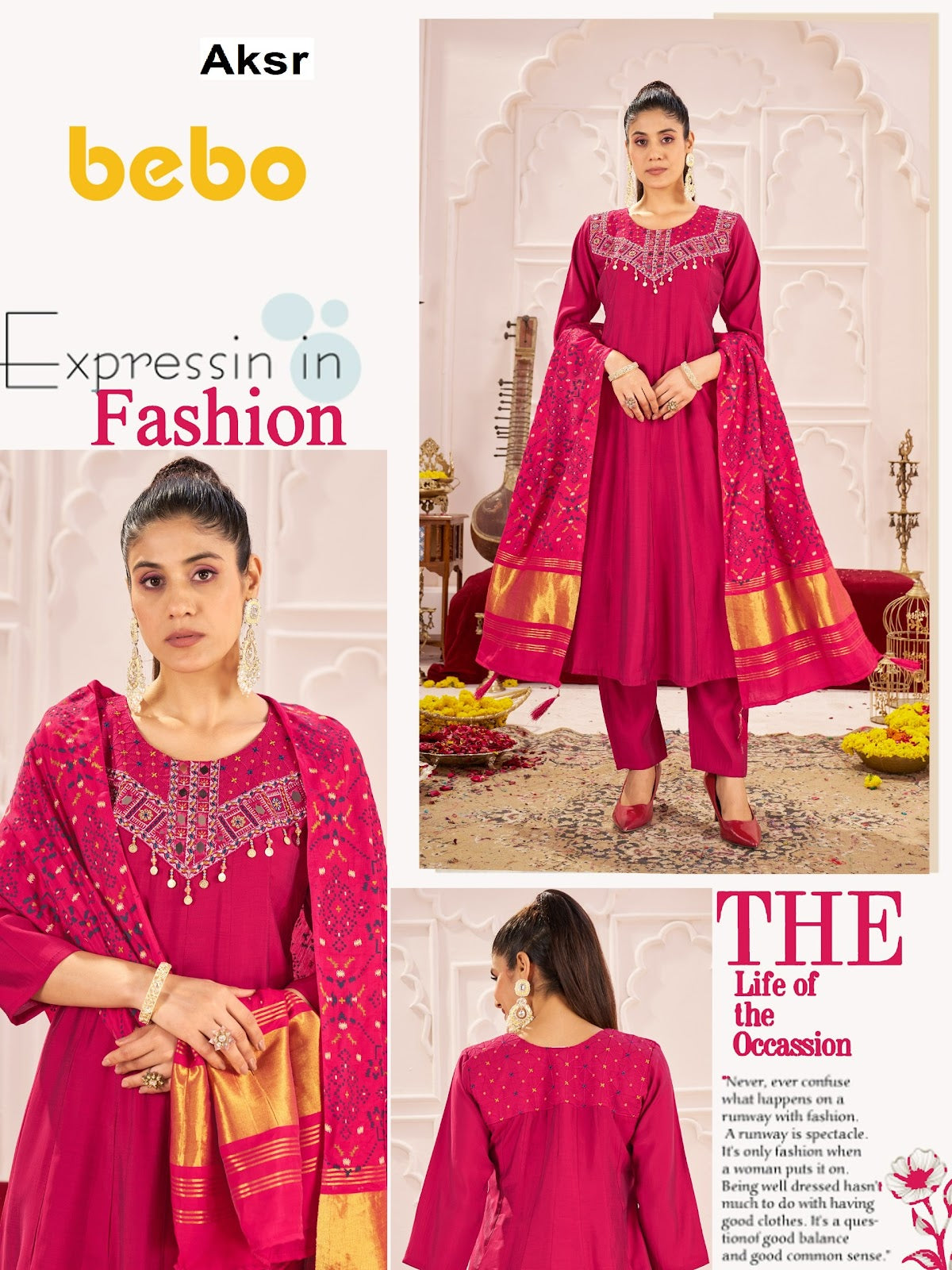Bebo Aksr Two Tone Readymade Anarkali Suits Wholesale Rate