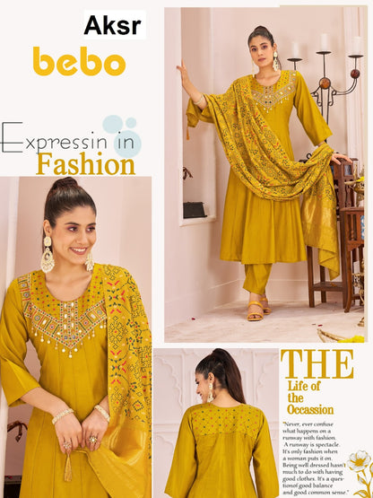 Bebo Aksr Two Tone Readymade Anarkali Suits Wholesale Rate