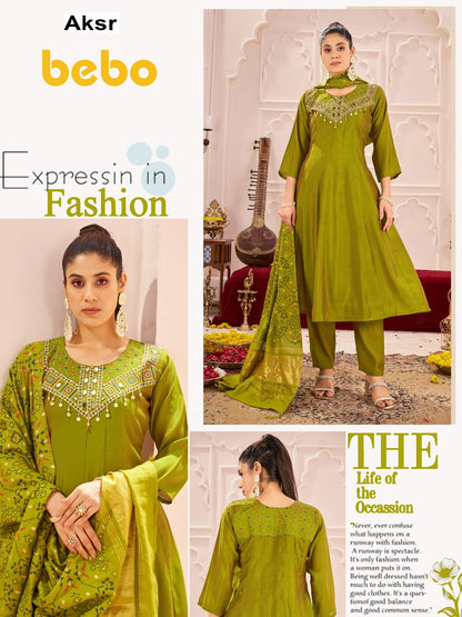 Bebo Aksr Two Tone Readymade Anarkali Suits Wholesale Rate