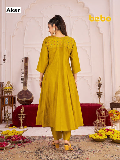 Bebo Aksr Two Tone Readymade Anarkali Suits Wholesale Rate