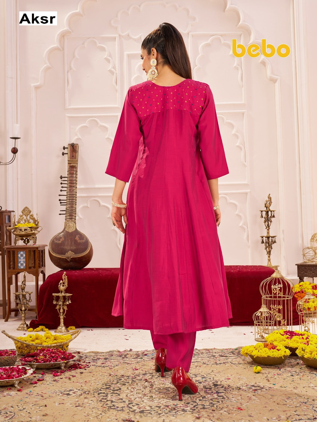 Bebo Aksr Two Tone Readymade Anarkali Suits Wholesale Rate