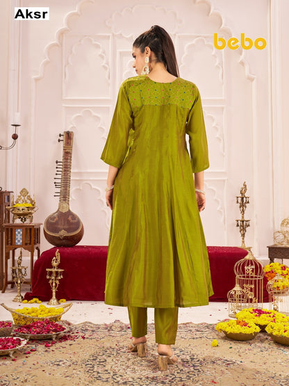 Bebo Aksr Two Tone Readymade Anarkali Suits Wholesale Rate