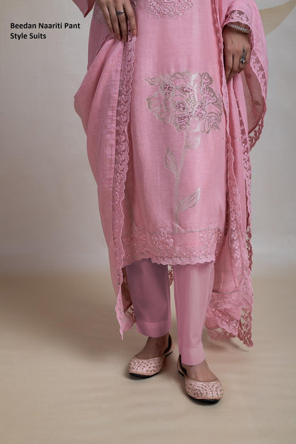 Beedan Naariti Pure Linen Pant Style Suits Manufacturer India