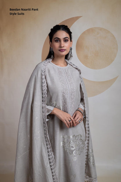 Beedan Naariti Pure Linen Pant Style Suits Manufacturer India