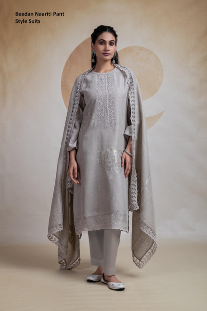 Beedan Naariti Pure Linen Pant Style Suits Manufacturer India