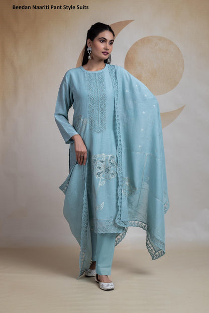 Beedan Naariti Pure Linen Pant Style Suits Manufacturer India