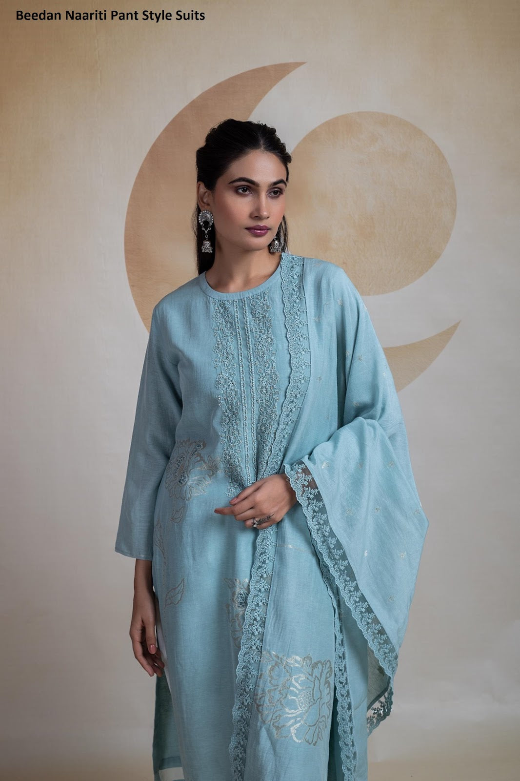 Beedan Naariti Pure Linen Pant Style Suits Manufacturer India