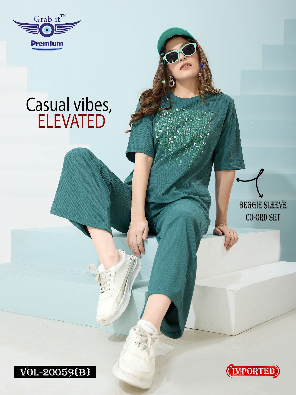 Beggie Sleeve 20059B Grab It Imported Co Ord Set Exporter Gujarat