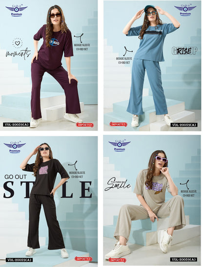 Beggie Sleeve Vol 20059A Grab It Imported Co Ord Set Wholesaler