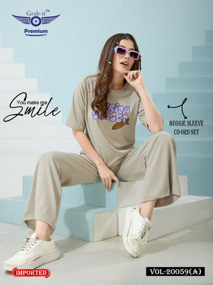 Beggie Sleeve Vol 20059A Grab It Imported Co Ord Set Wholesaler
