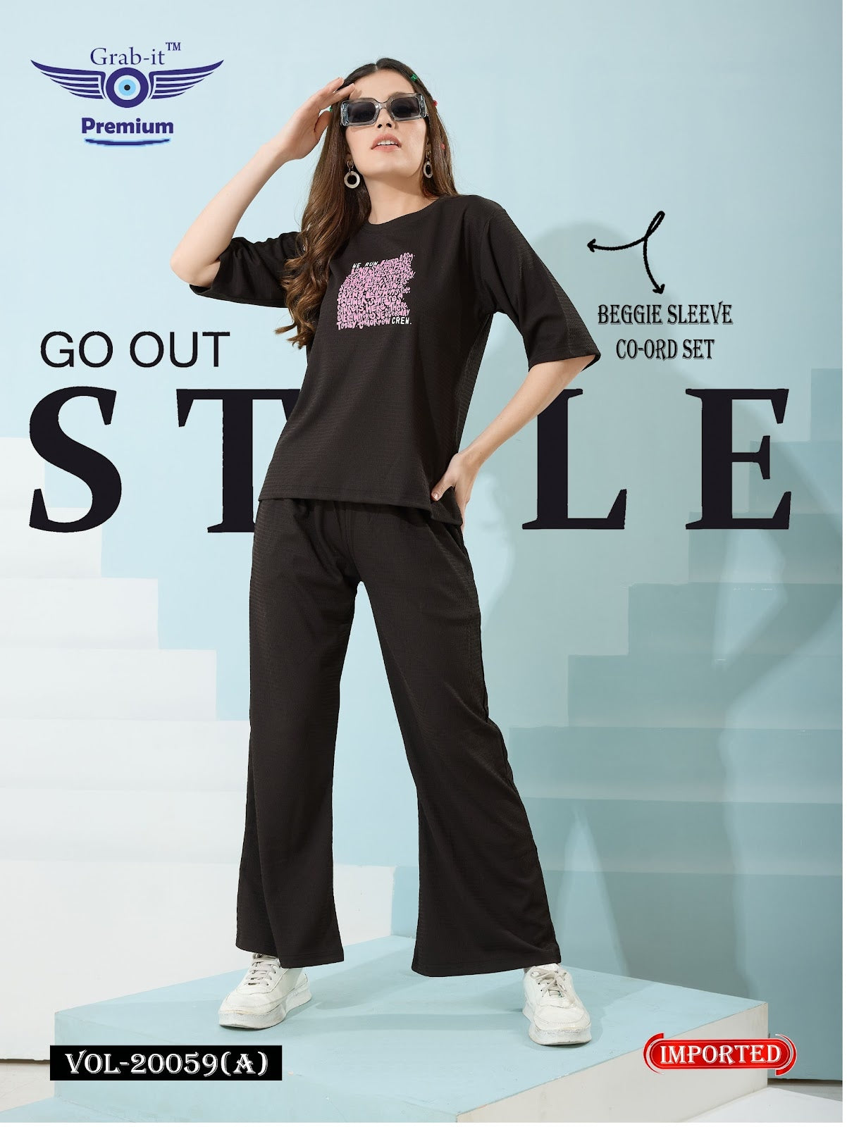 Beggie Sleeve Vol 20059A Grab It Imported Co Ord Set Wholesaler