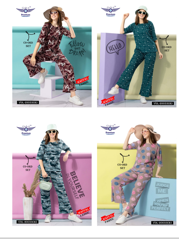 Beggie Sleeves 20033 B Grab It Imported Co Ord Set Wholesale