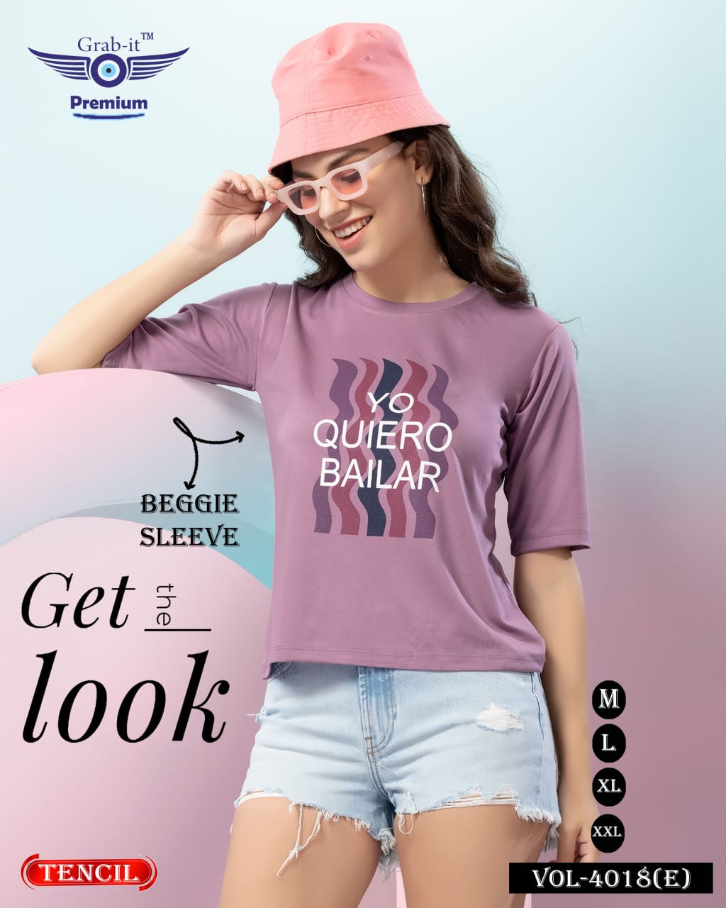 Beggie Sleeves 4018 E Grab It Tencil Women Tshirt Supplier India