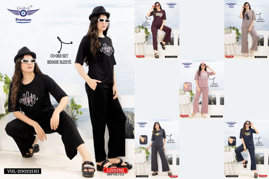 Beggie Sleeves Vol 20022 H Grab It Imported Co Ord Set Manufacturer Ahmedabad