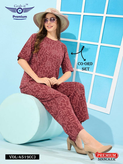 Beggie Sleeves Vol 4519 C Grab It Sinker Co Ord Set Exporter India