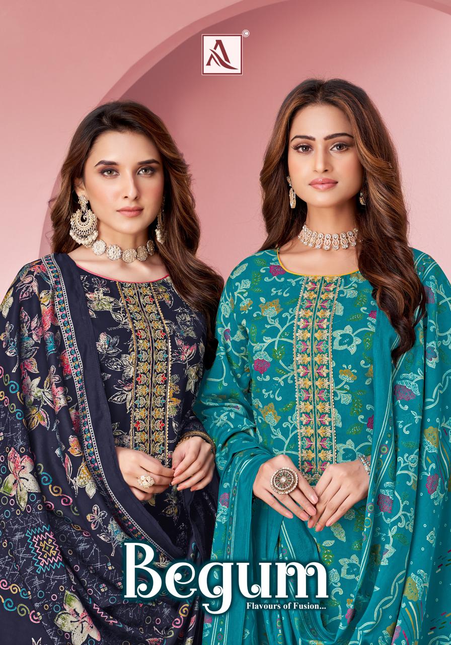 Begum Alok Viscose Reyon Karachi Salwar Suits Manufacturer