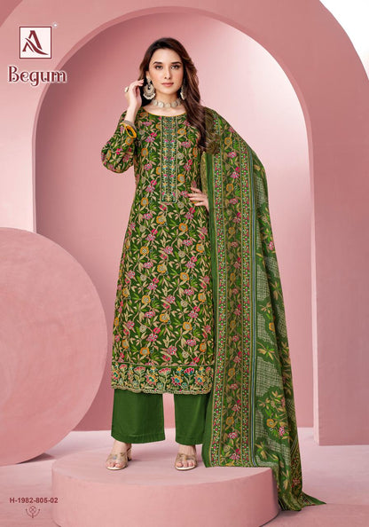 Begum Alok Viscose Reyon Karachi Salwar Suits Manufacturer