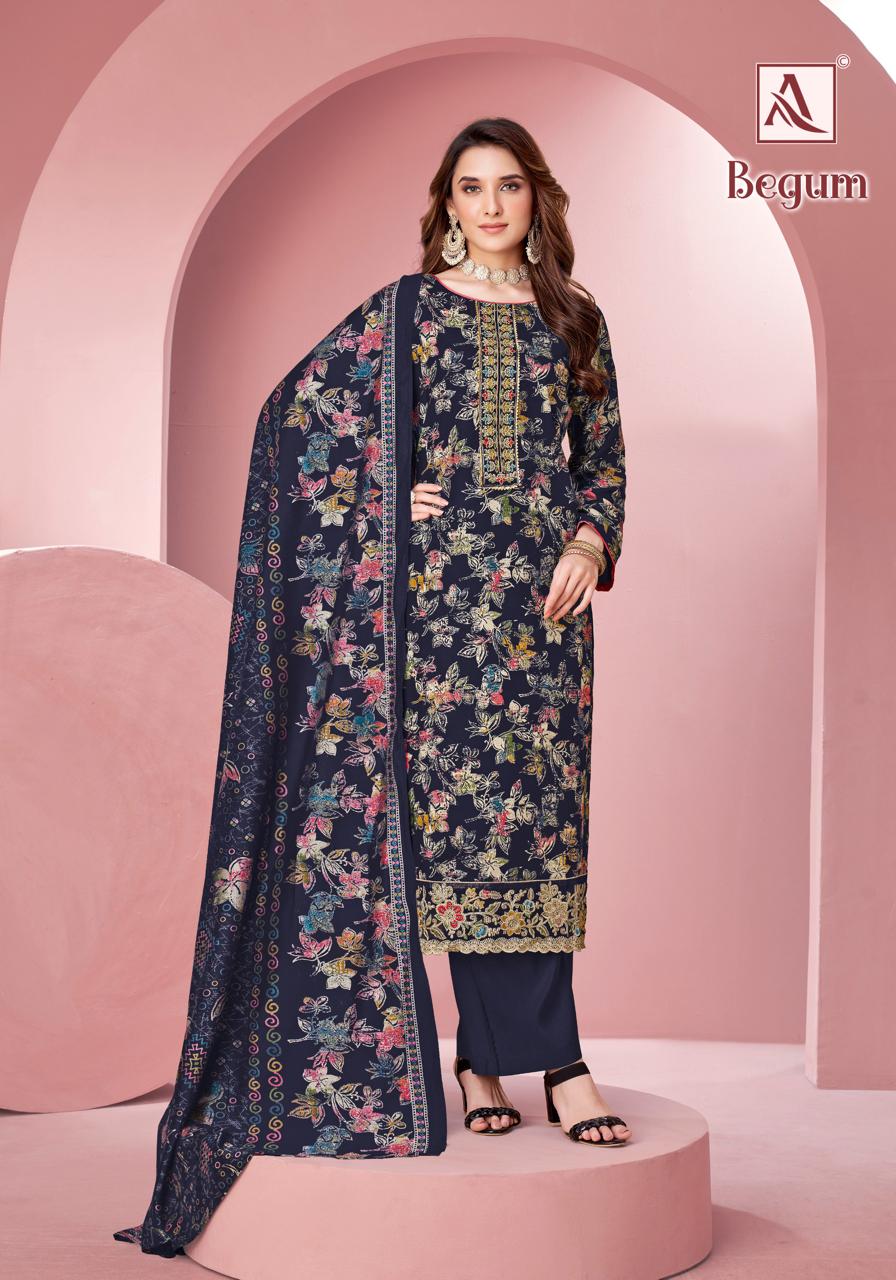 Begum Alok Viscose Reyon Karachi Salwar Suits Manufacturer