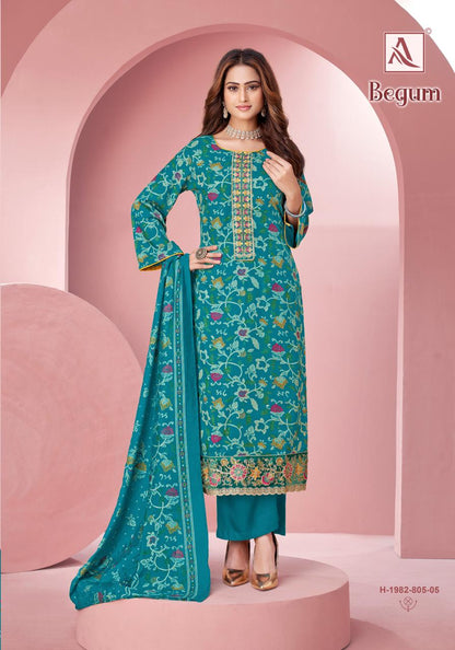 Begum Alok Viscose Reyon Karachi Salwar Suits Manufacturer