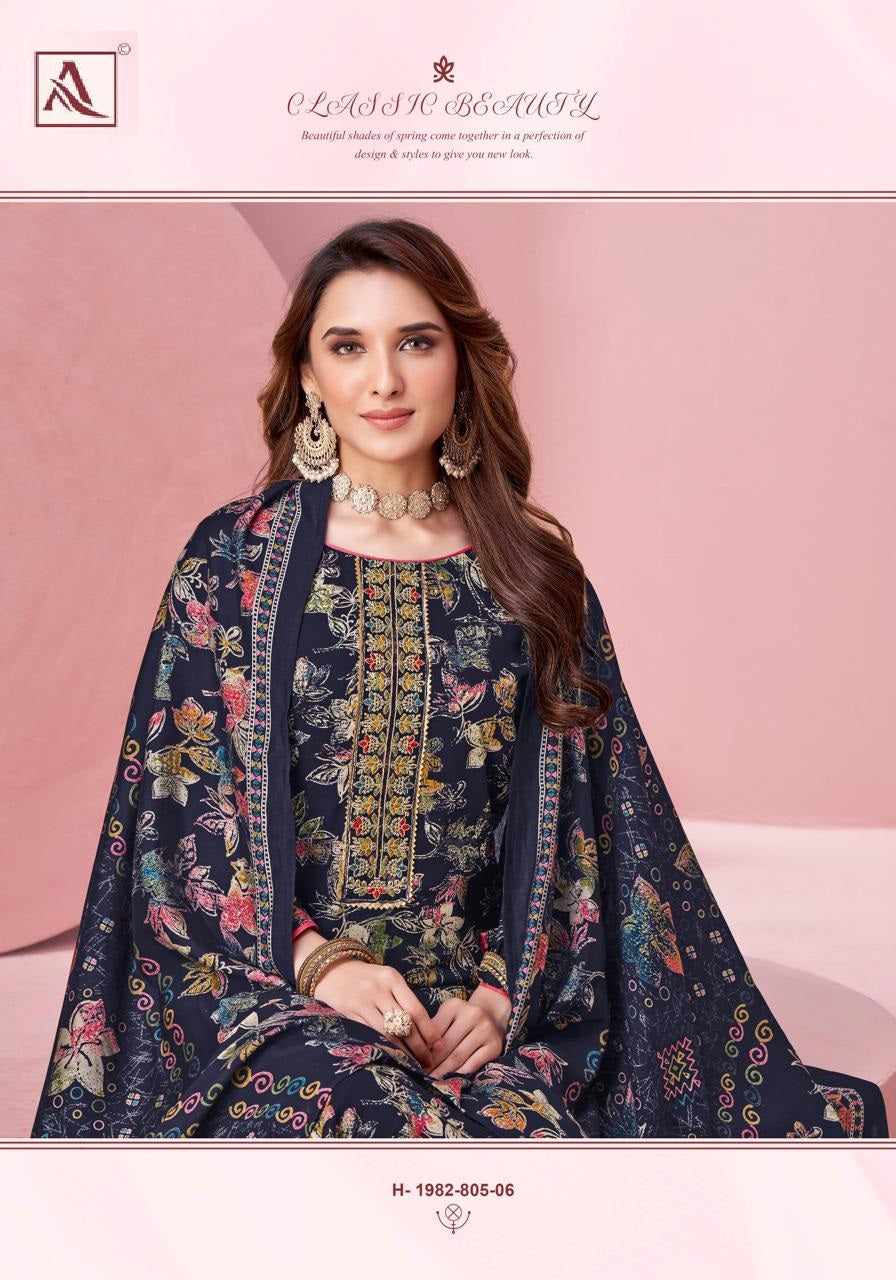 Begum Alok Viscose Reyon Karachi Salwar Suits Manufacturer