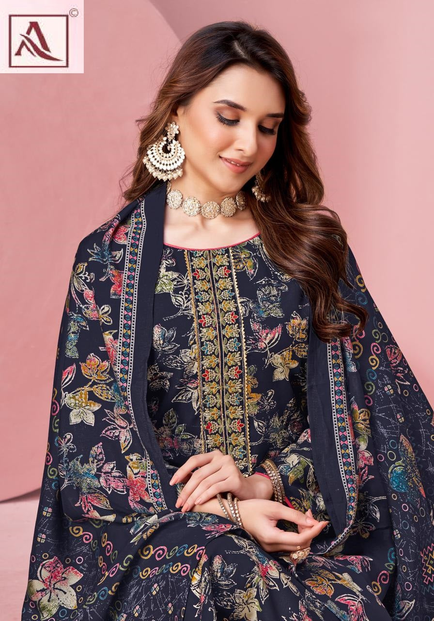 Begum Alok Viscose Reyon Karachi Salwar Suits Manufacturer