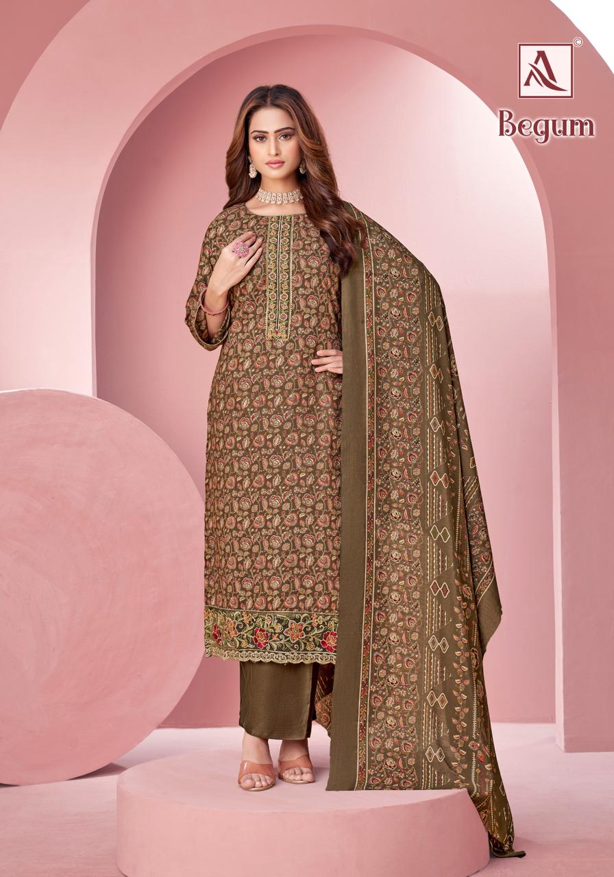 Begum Alok Viscose Reyon Karachi Salwar Suits Manufacturer
