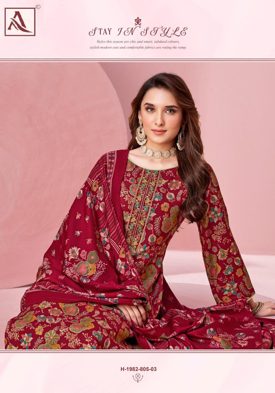 Begum Alok Viscose Reyon Karachi Salwar Suits Manufacturer