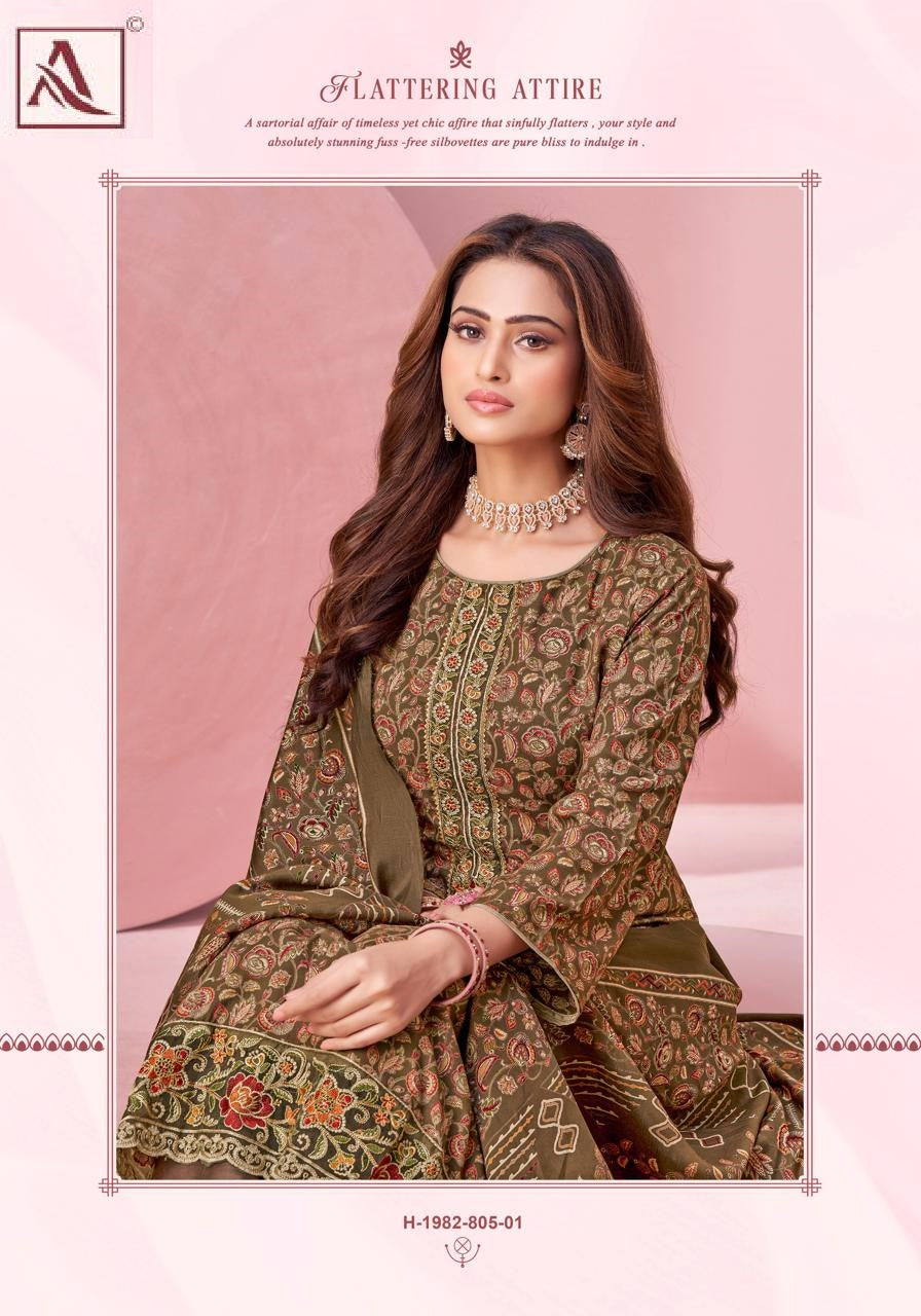 Begum Alok Viscose Reyon Karachi Salwar Suits Manufacturer