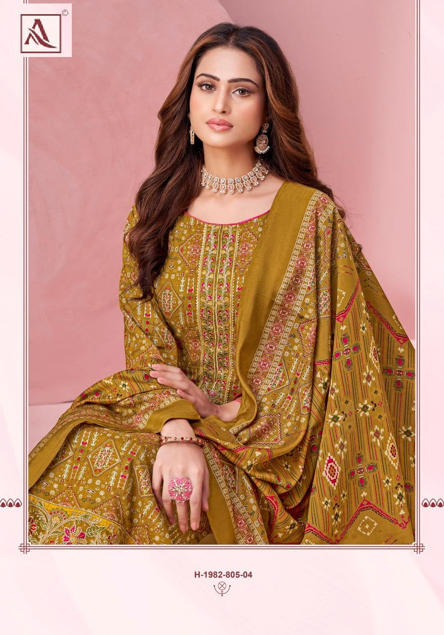 Begum Alok Viscose Reyon Karachi Salwar Suits Manufacturer