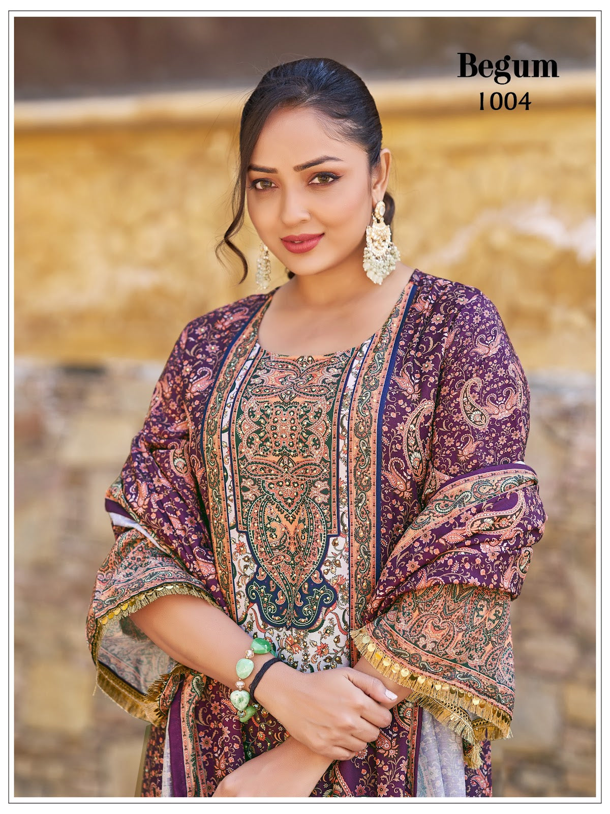 Begum Mukesh Banwery Jam Satin Pakistani Readymade Suits Manufacturer