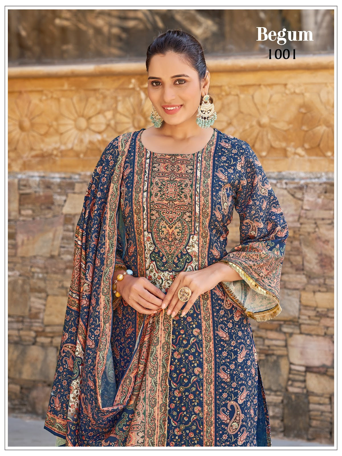 Begum Mukesh Banwery Jam Satin Pakistani Readymade Suits Manufacturer