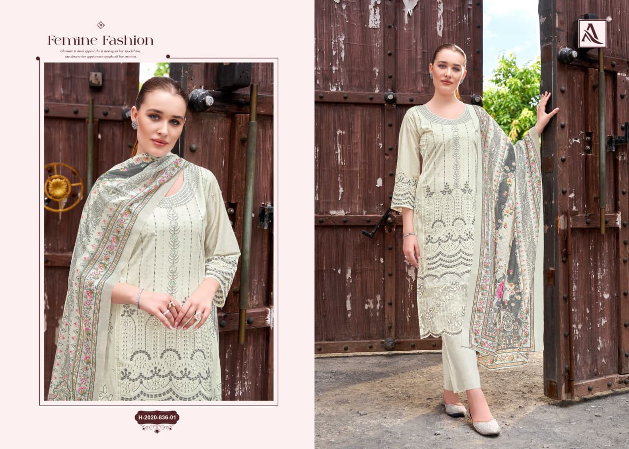 Begum Sahiba Alok Cambric Lawn Karachi Salwar Suits Wholesale Rate